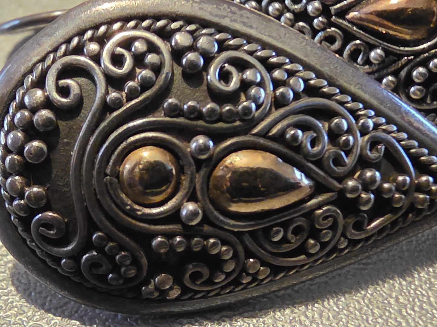 VINTAGE SUARTI BA BALI INDONESIA STERLING SILVER 925 18K GOLD 1 Earrings INDONESIA