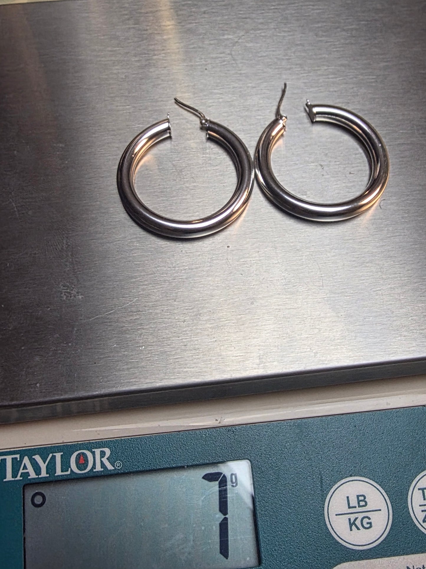 Wild Fable Chunky 925 Sterling Silver Hoop Earrings