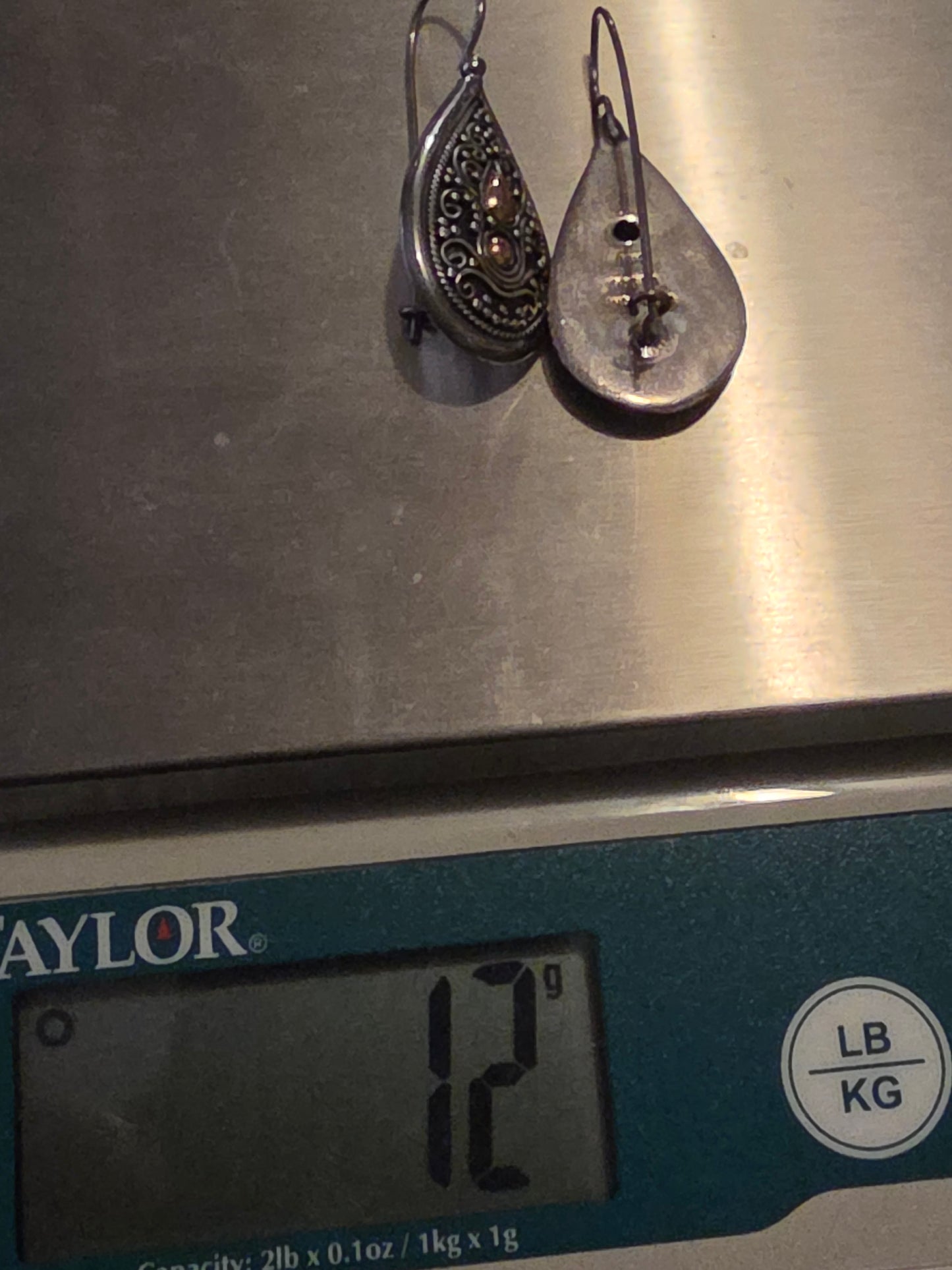 VINTAGE SUARTI BA BALI INDONESIA STERLING SILVER 925 18K GOLD 1 Earrings INDONESIA