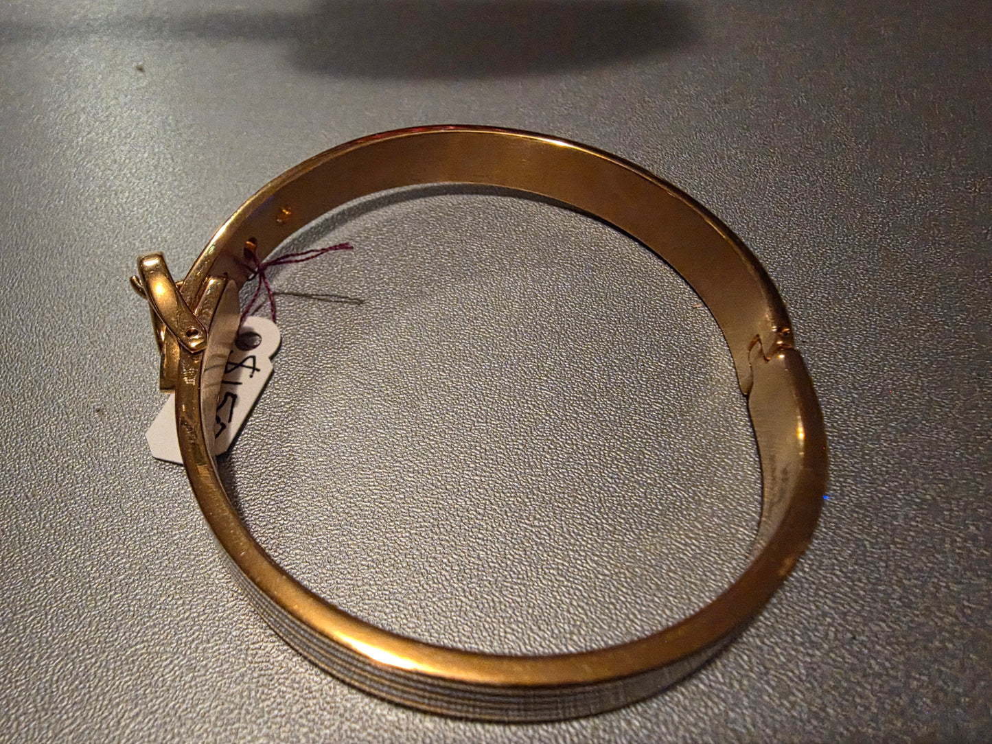 Belt Buckle Bangle, Vintage in Gold Tone Bracelet/Bangle