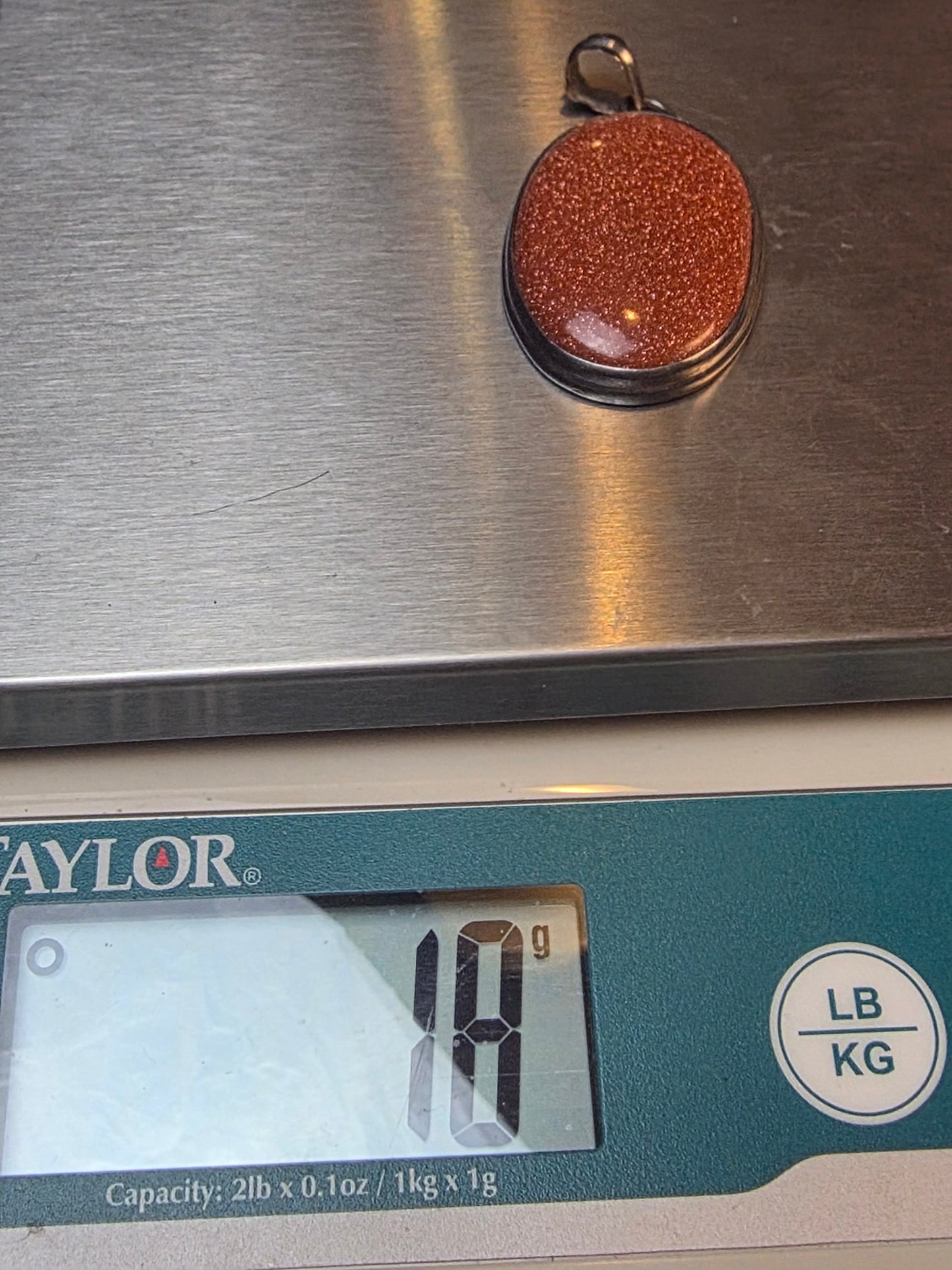 Golden Sandstone Gemstone Vintage Handmade 925 Sterling Silver Pendant