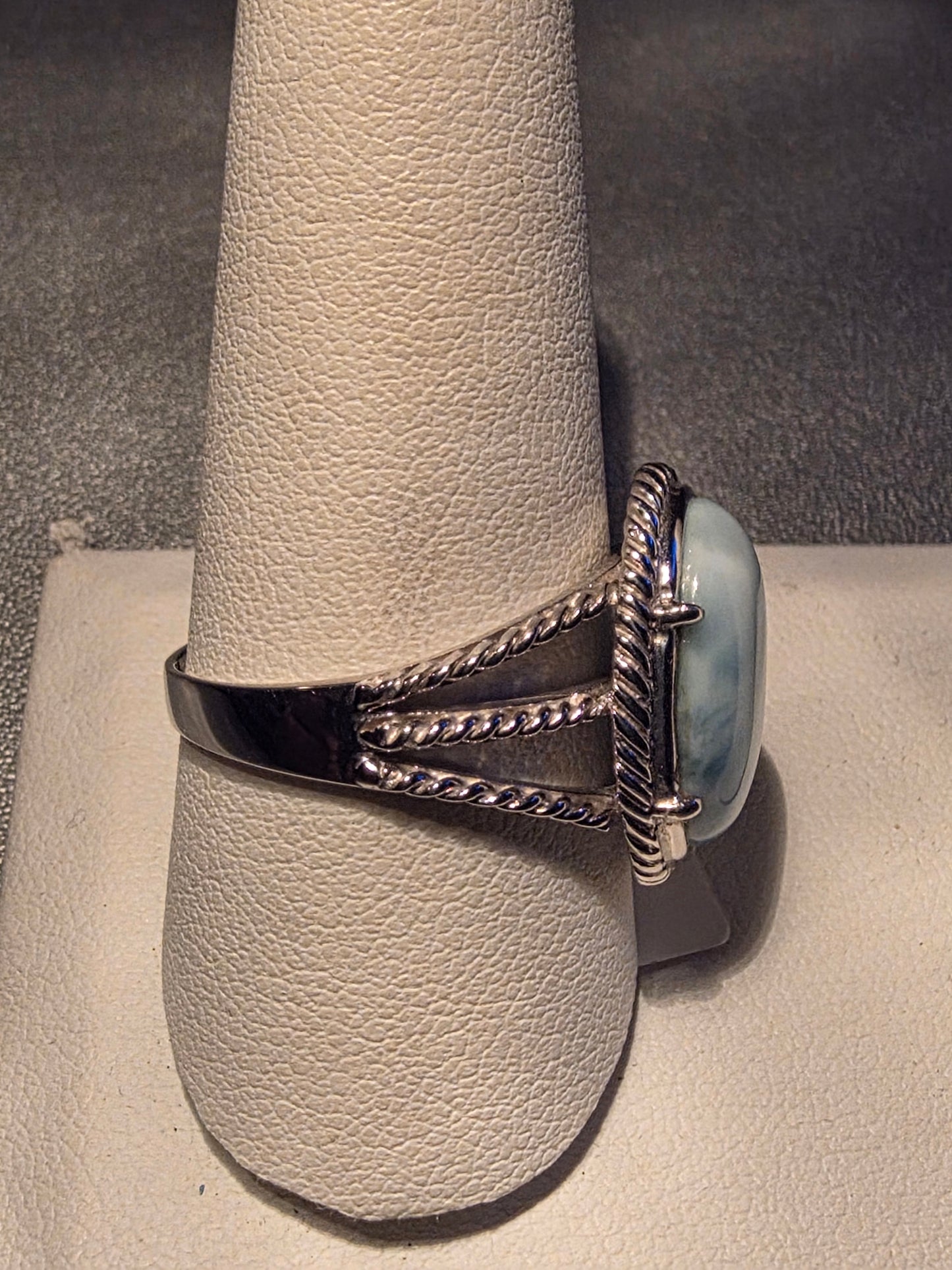 Sterling Silver Larimar Ring