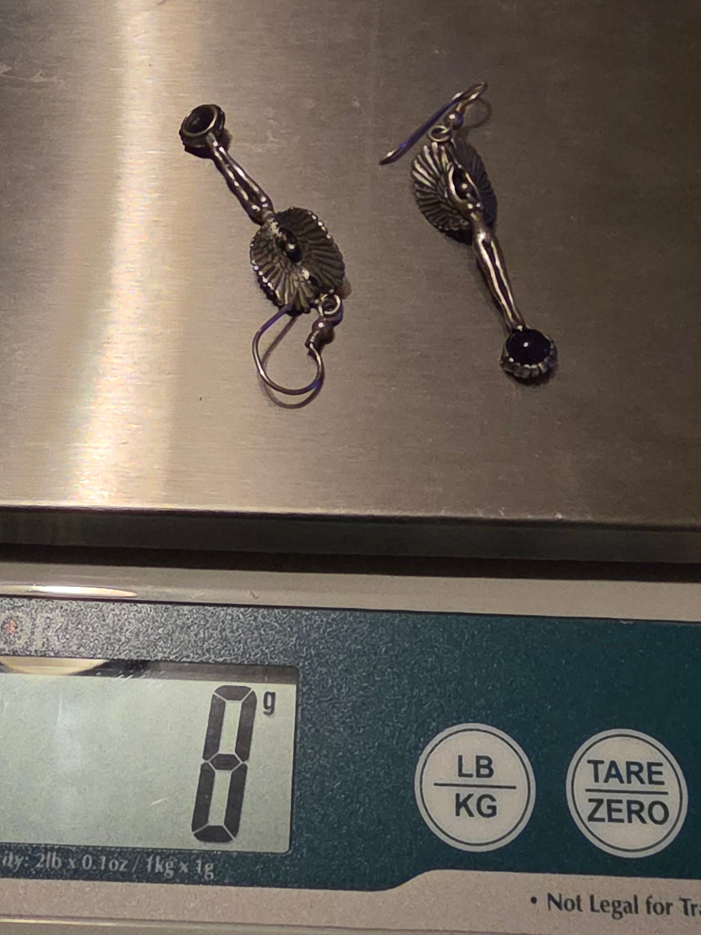 Winged Dancer Goddess Earrings in Sterling Silver