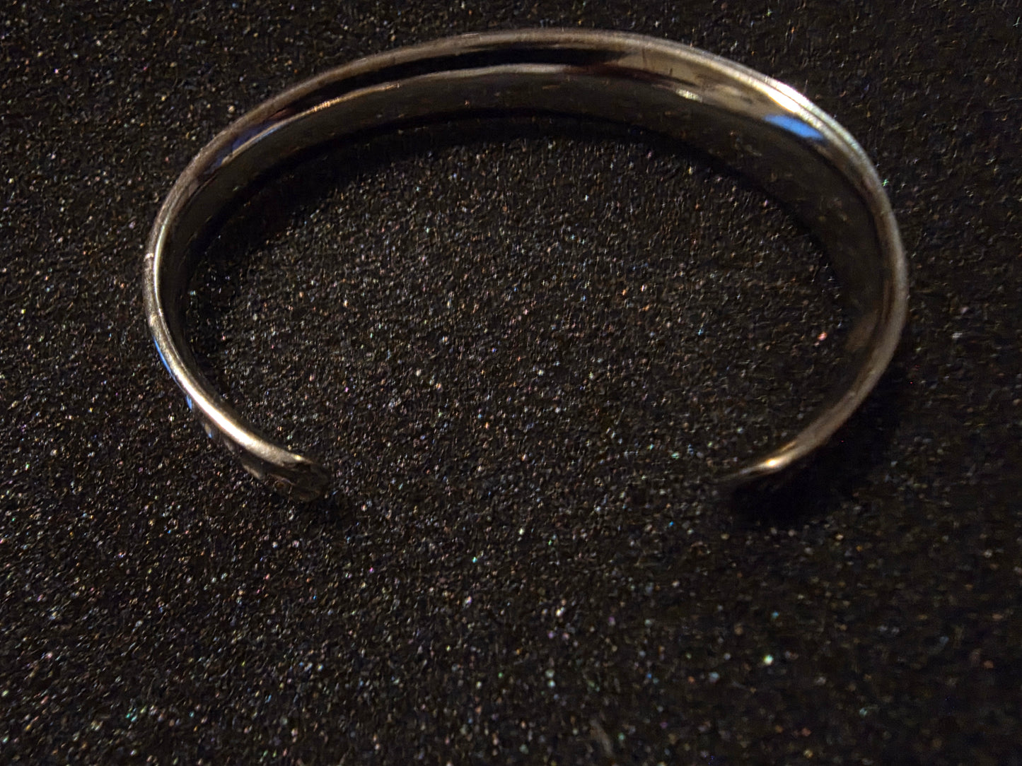Vintage Sterling Silver 925 Cloud Scroll Swirl Modernist Cuff Bracelet 8"