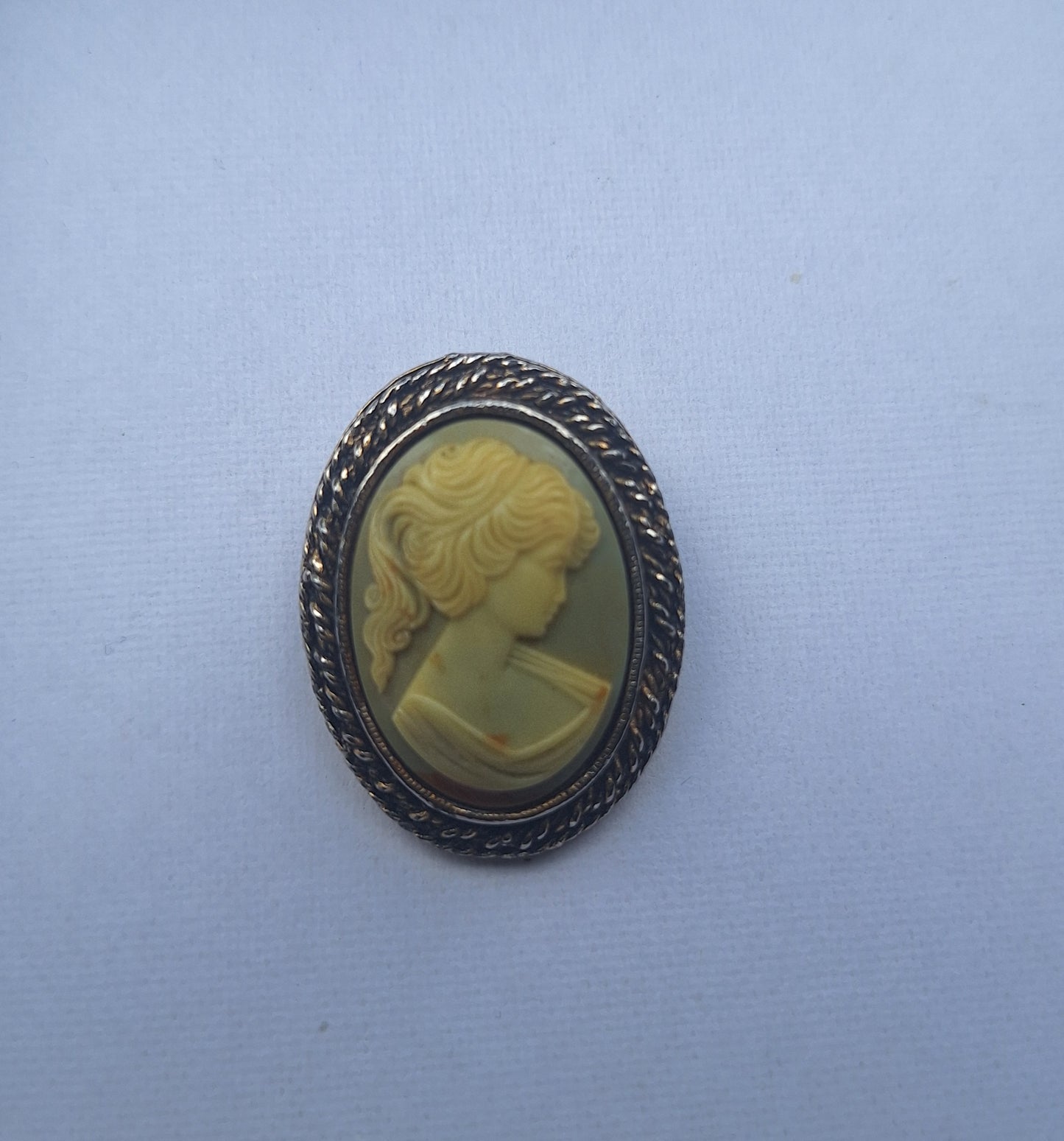 Sterling Silver Cameo Brooch Pendant