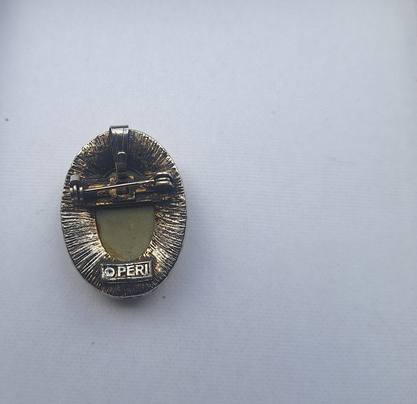 Sterling Silver Cameo Brooch Pendant