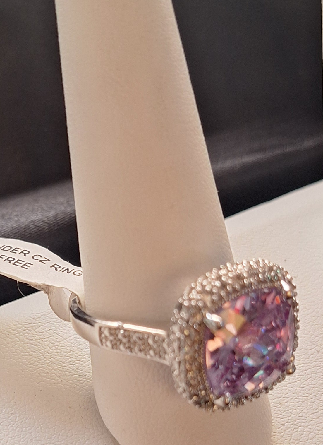 Lavender CZ Ring Nickel Free