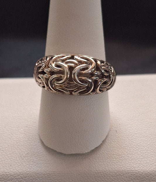 Sterling Byzantine Band Ring