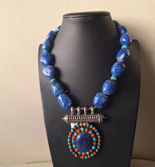 Natural Blue Lapis Lazuli Faceted Gemstone beads