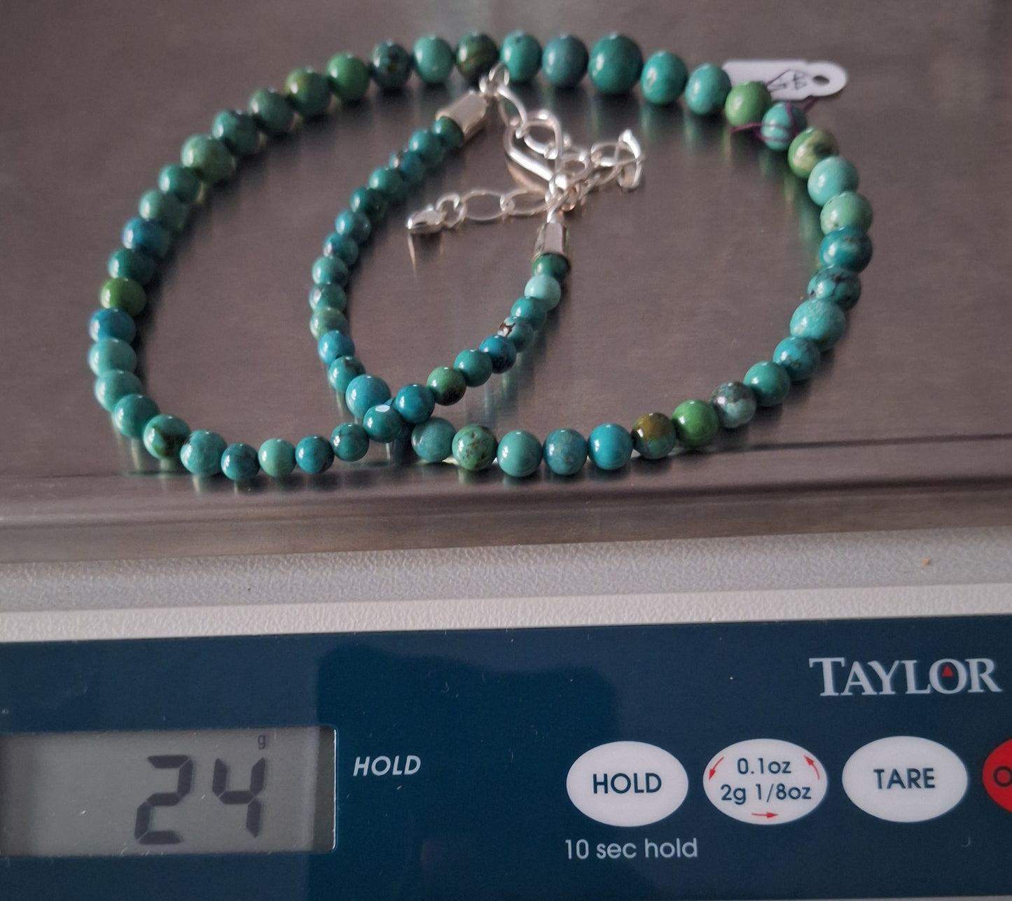 Natural Turquoise Round Beads Necklace