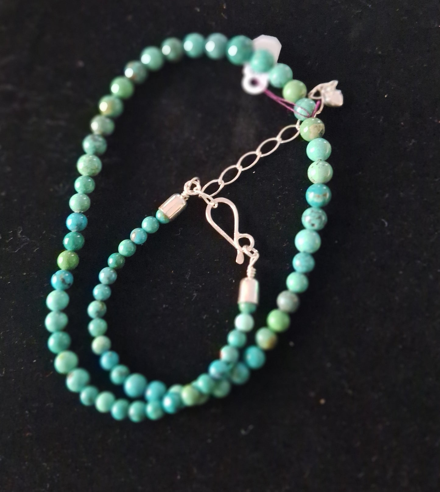 Natural Turquoise Round Beads Necklace