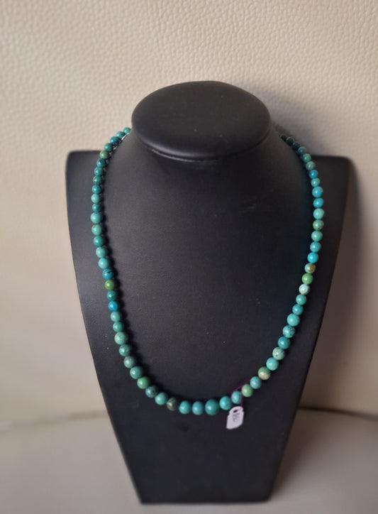 Natural Turquoise Round Beads Necklace