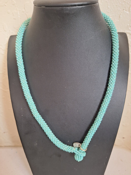 Elegant Crochet Rope Beaded Necklace