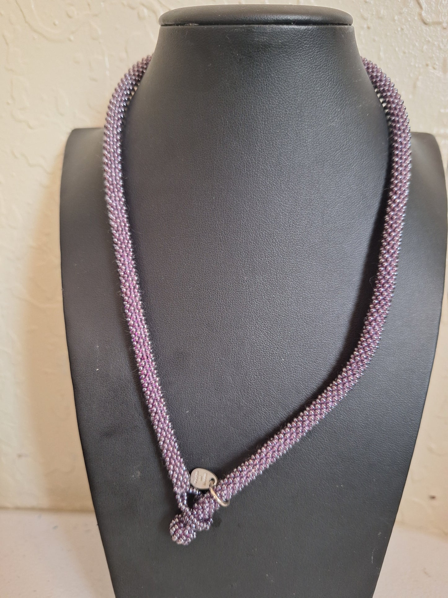Elegant Crochet Rope Beaded Necklace