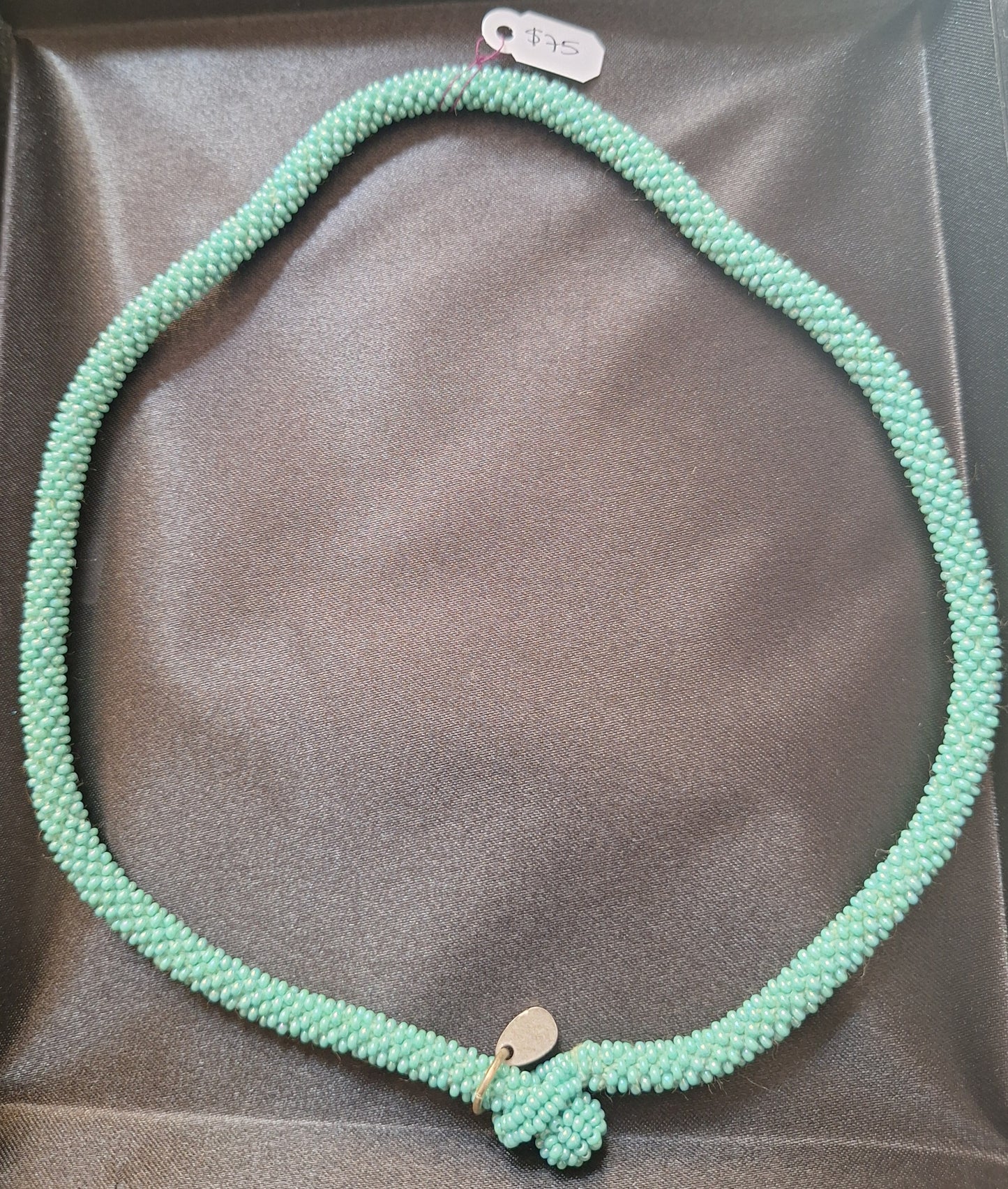 Elegant Crochet Rope Beaded Necklace