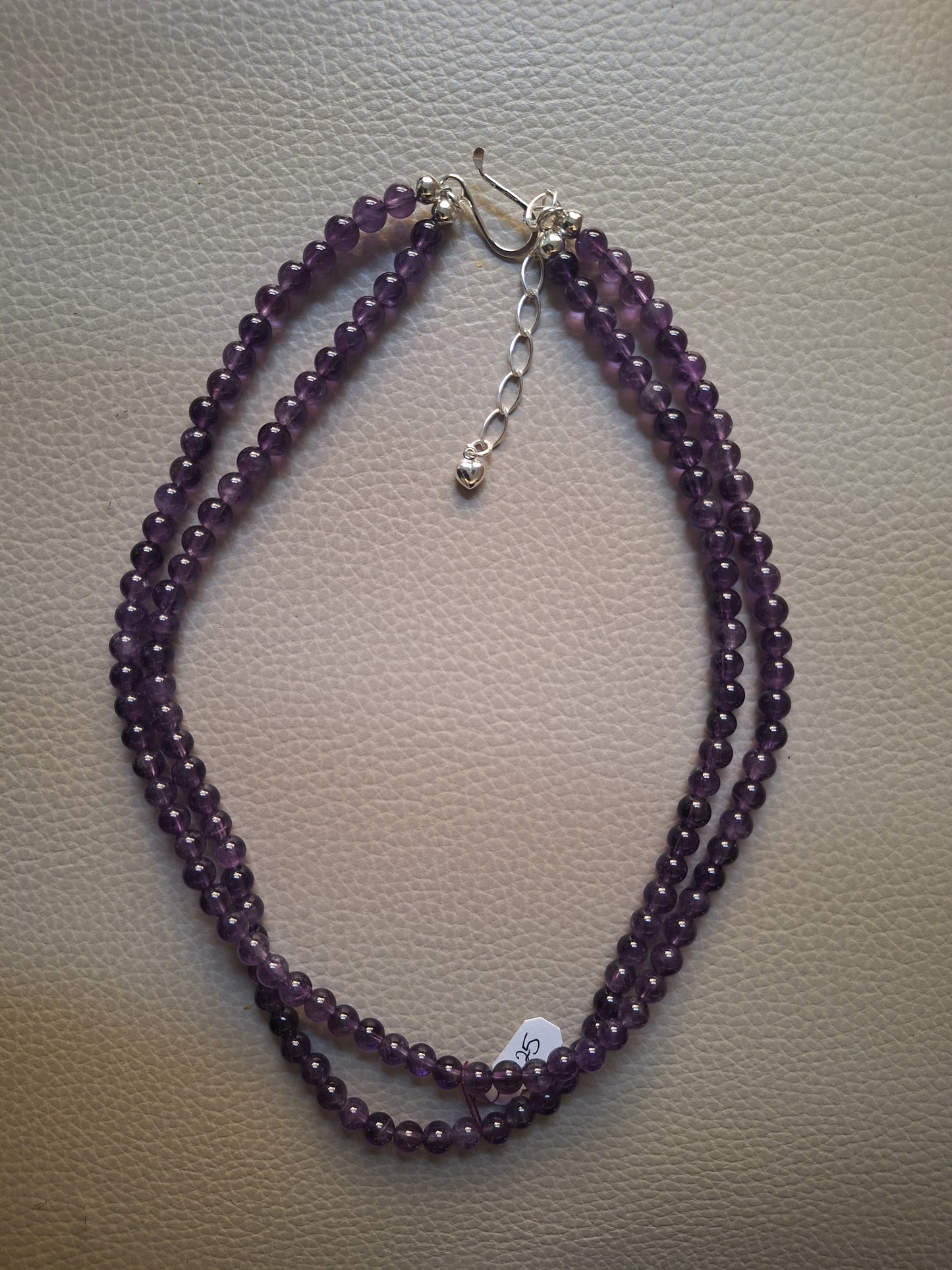 Desert Rose Trading DTR Amethyst Double Strand 18" Necklace W, Sterling Silver