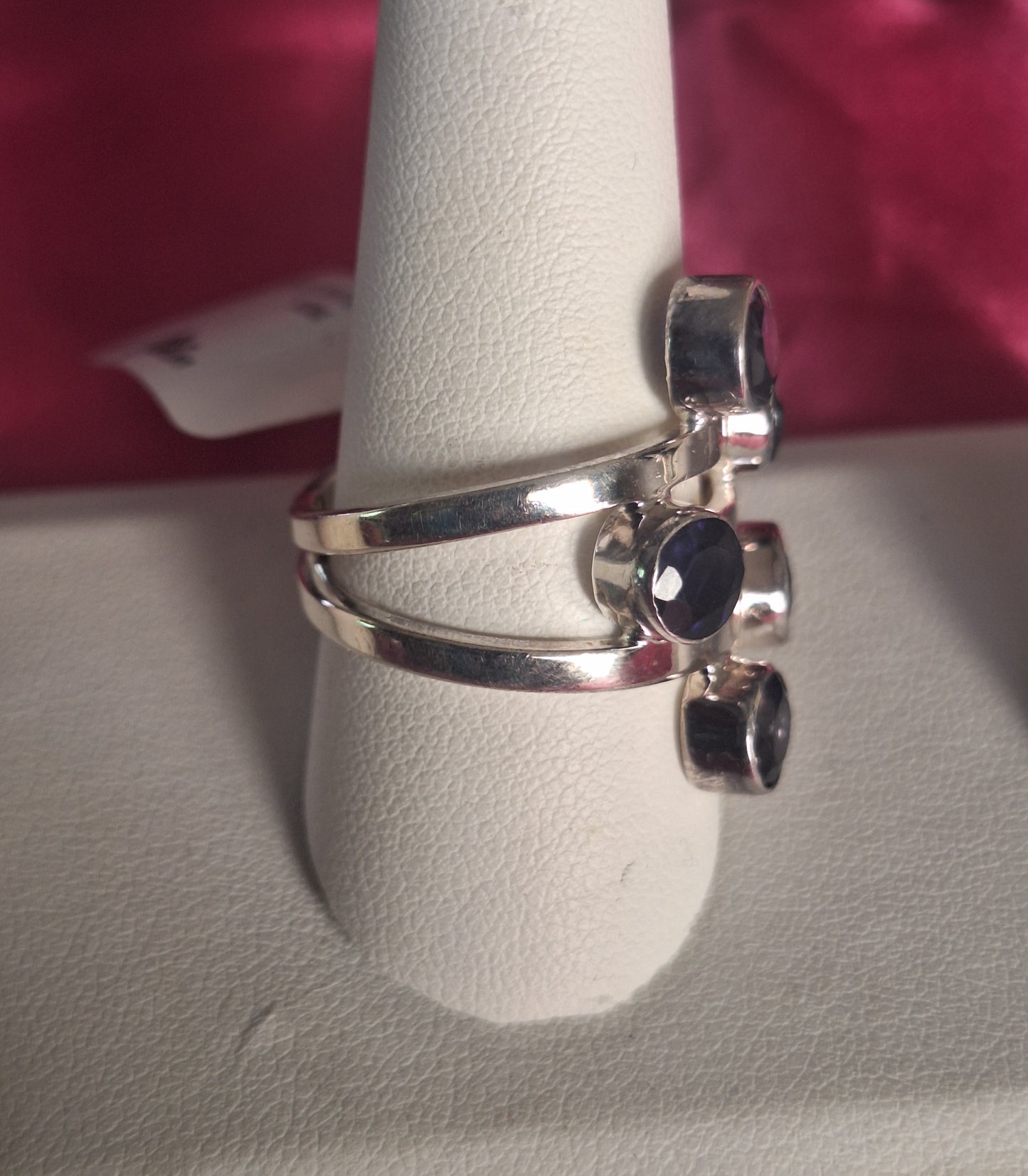Sterling Silver Round Lolite Ring