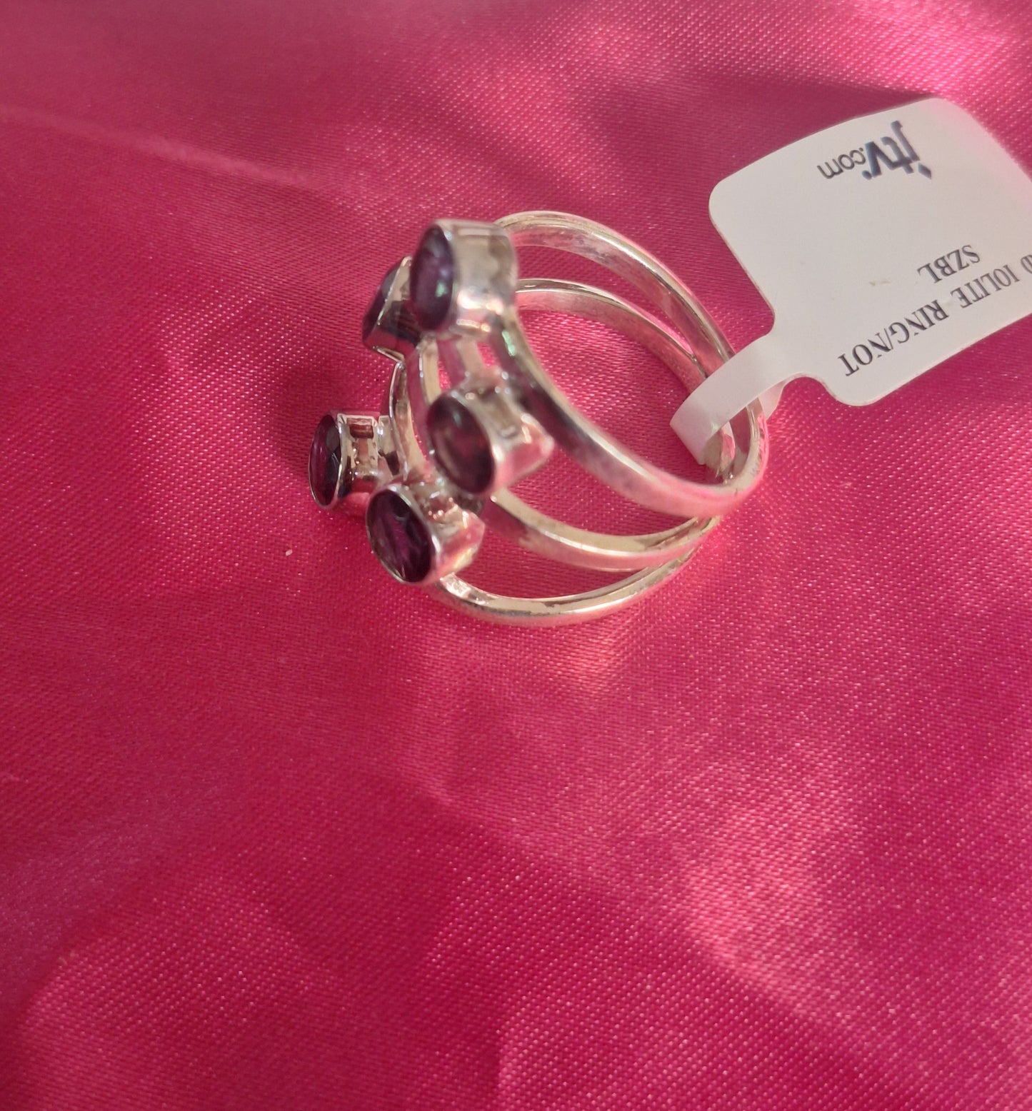 Sterling Silver Round Lolite Ring