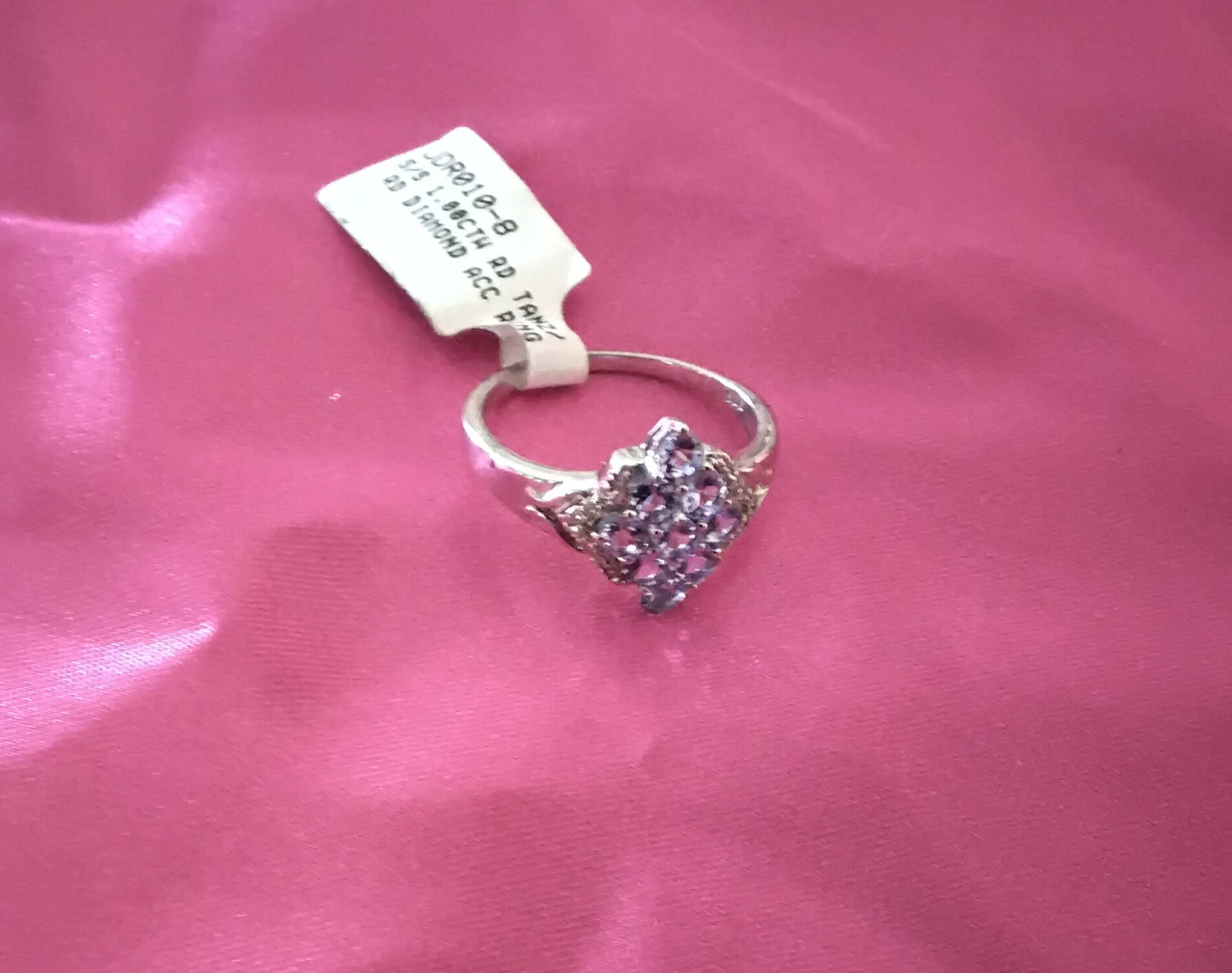 Sterling Silver Tanzanite and Diamond Accented Ring