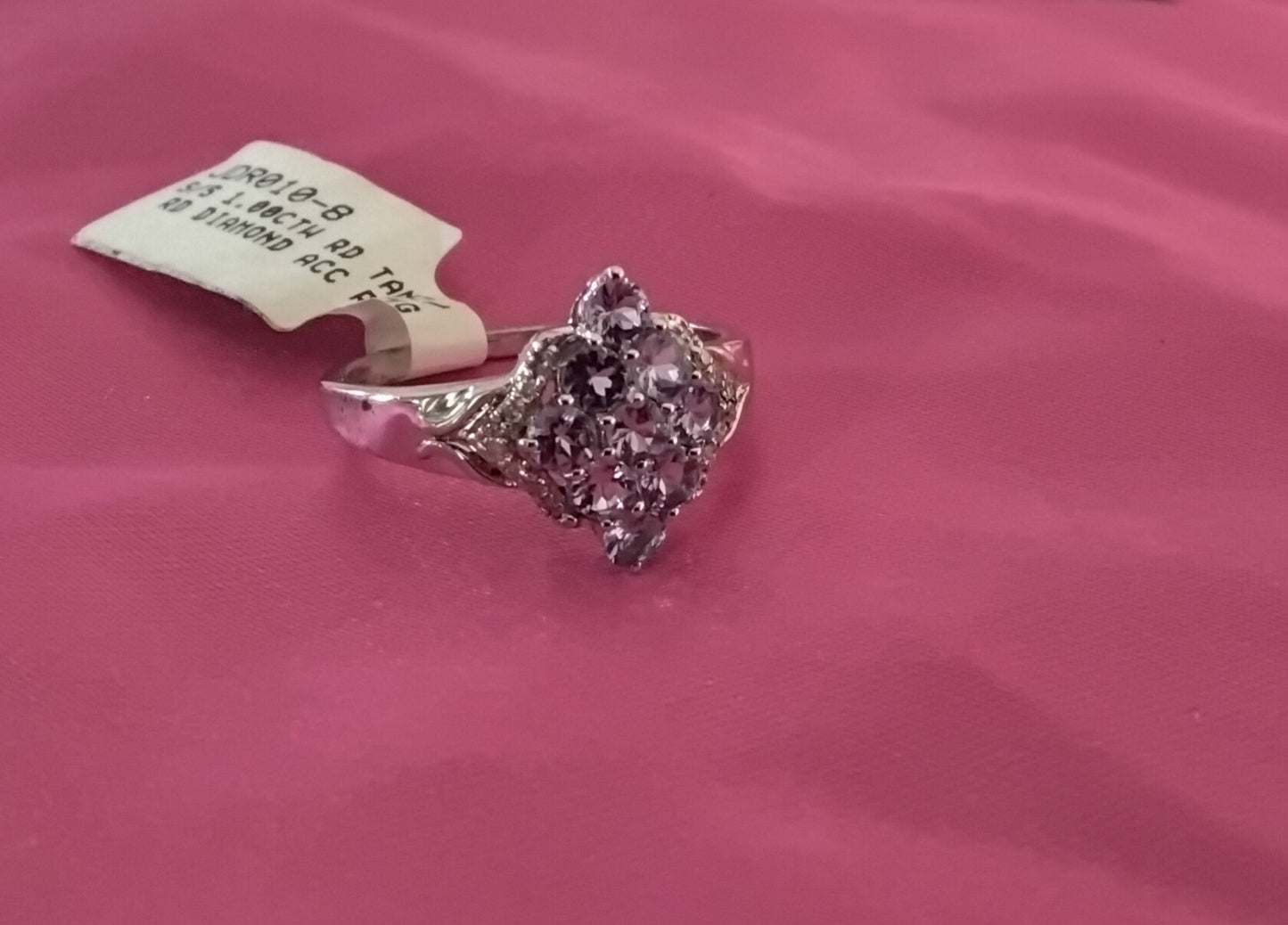 Sterling Silver Tanzanite and Diamond Accented Ring