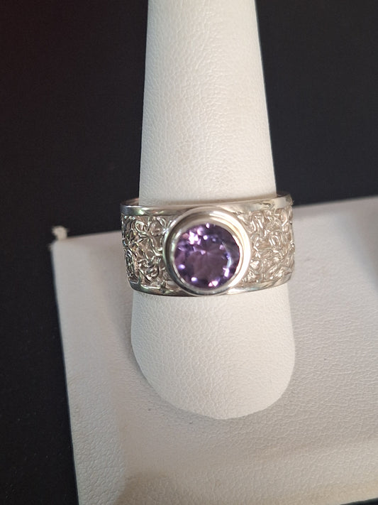 Amethyst Stone Ring, 925 Sterling Silver Ring