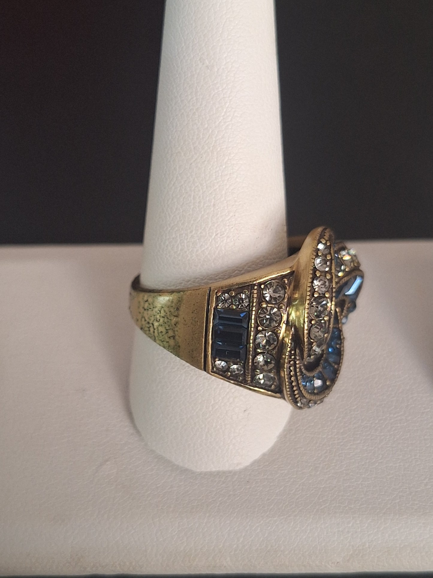 Vintage Heidi Daus French Knot Crystal Ring