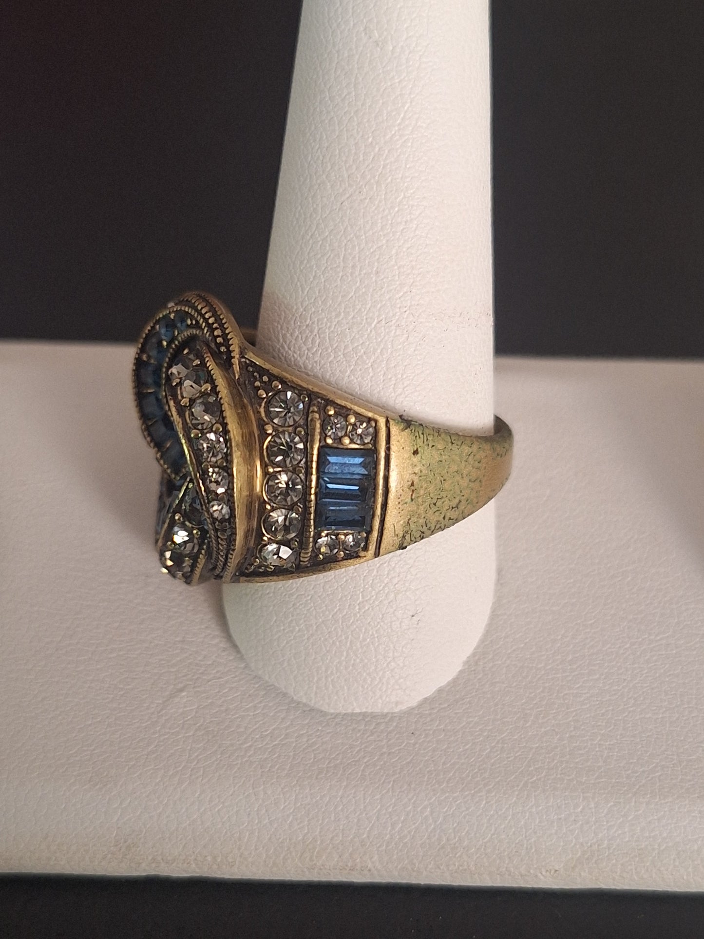 Vintage Heidi Daus French Knot Crystal Ring