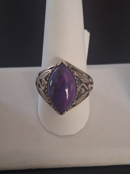 Sterling Silver Purple Turquoise Ring