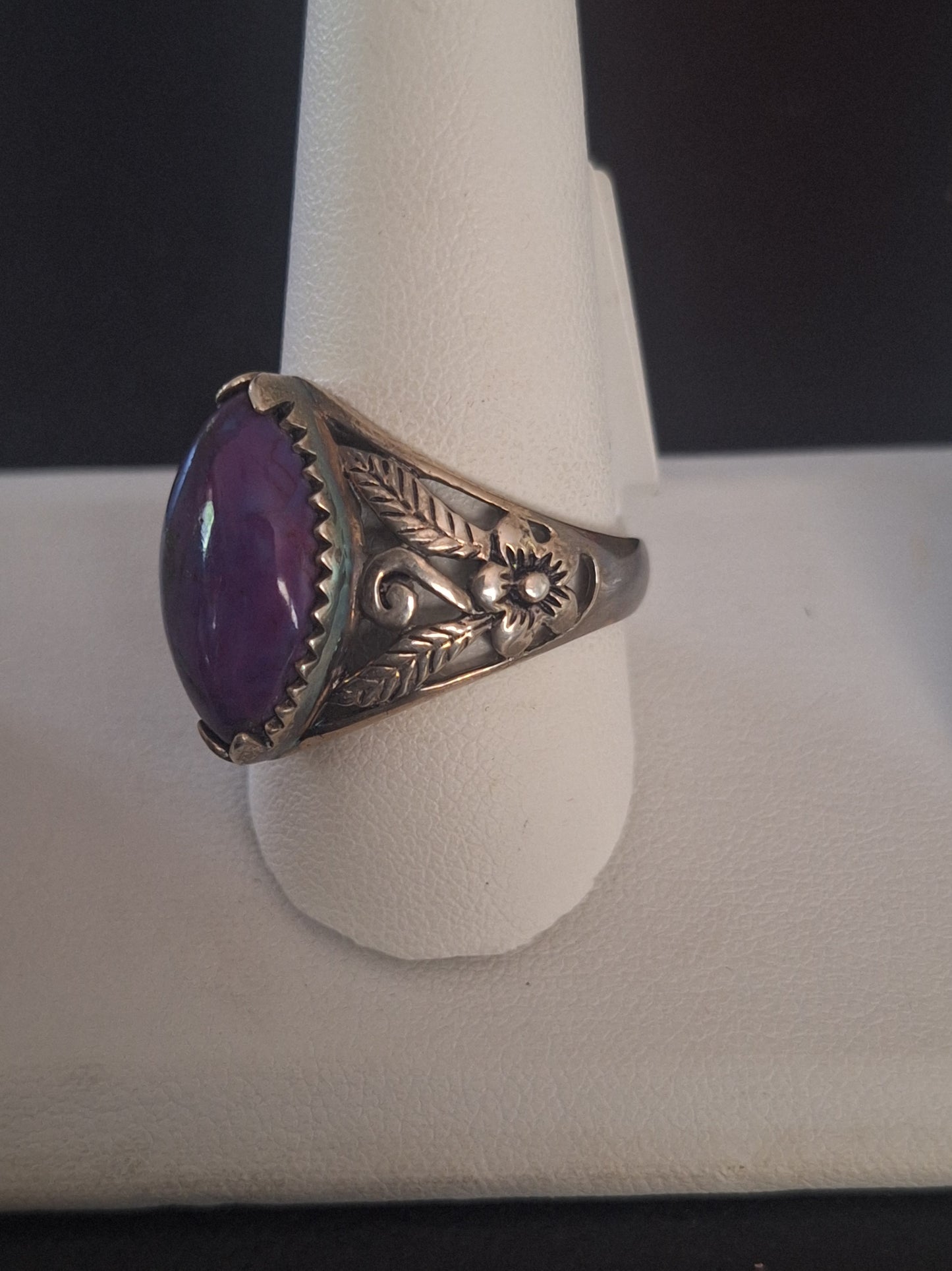 Sterling Silver Purple Turquoise Ring