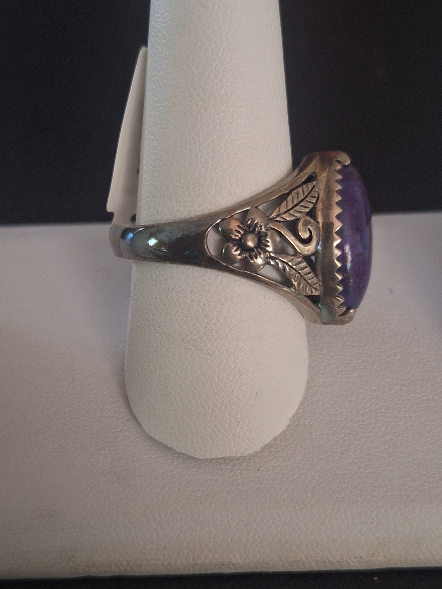 Sterling Silver Purple Turquoise Ring