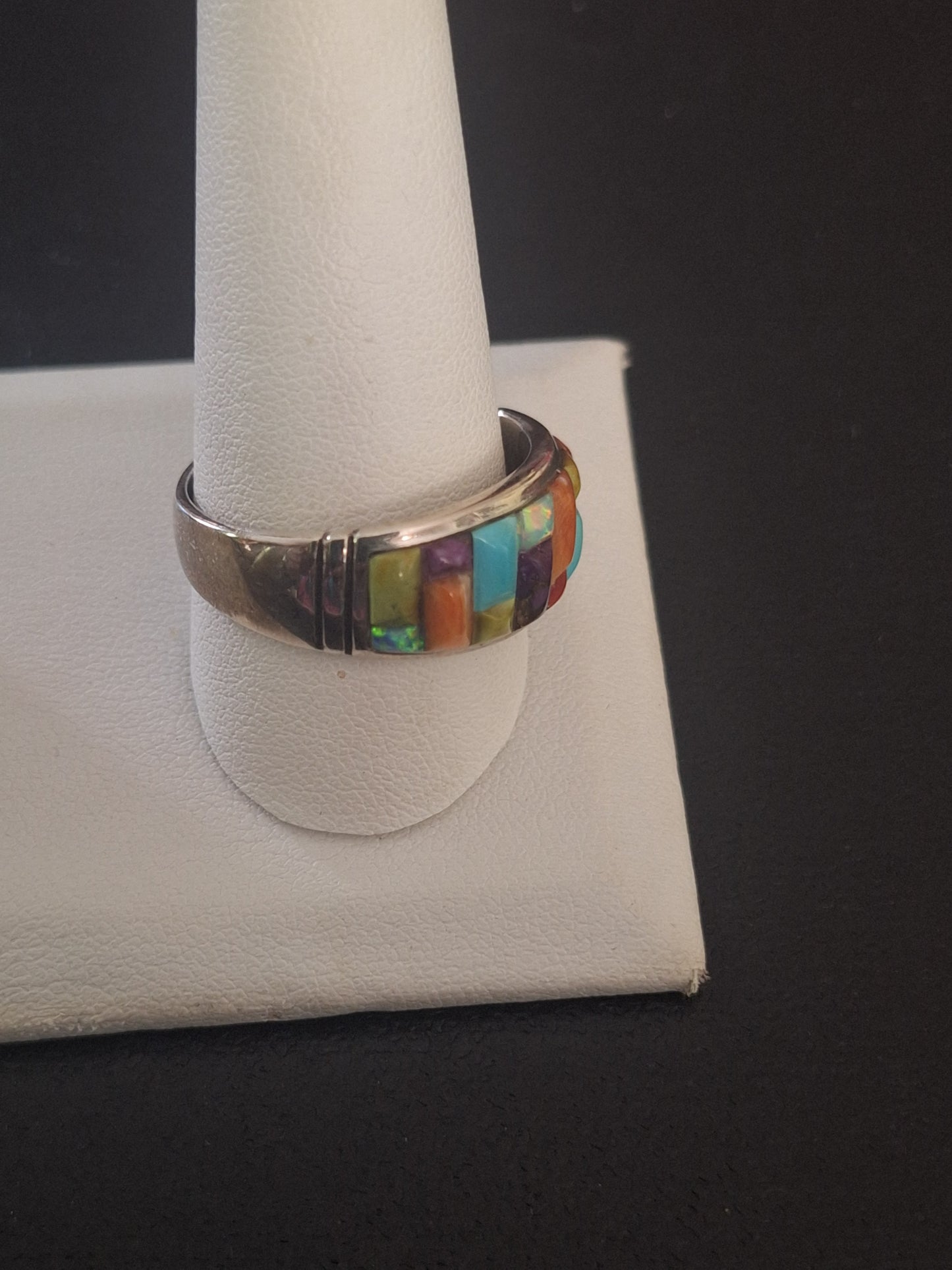 Multi Gemstone 925 Sterling Silver Ring  Turquoise Ring