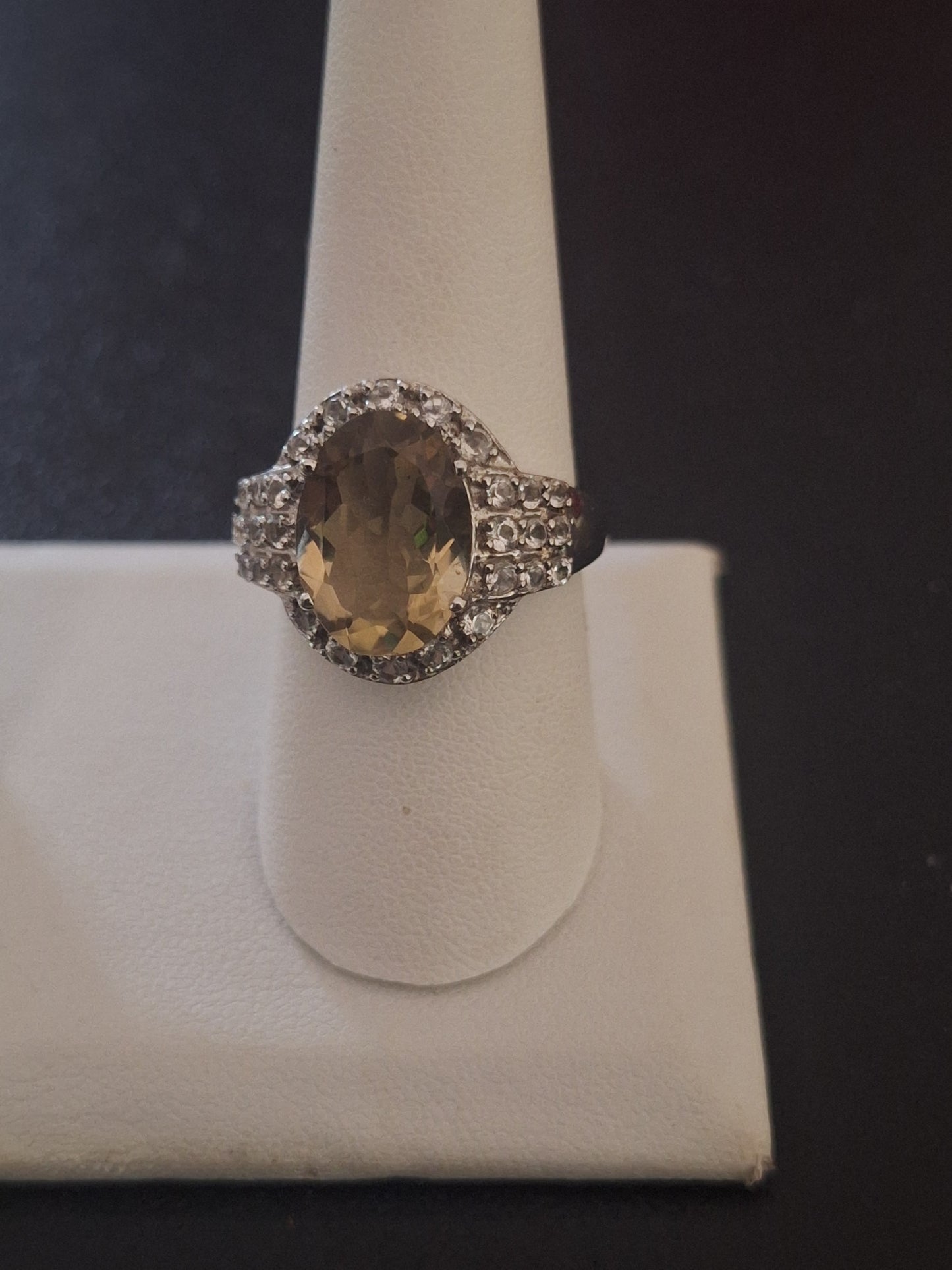 Sterling Silver 4.60CT Lemon Quartz 1.40CTW White Topaz