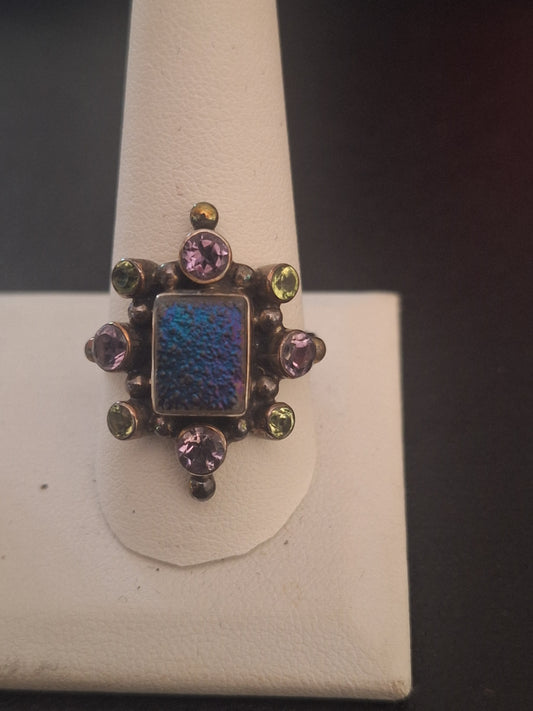 Nicky Butler Multi-Stone Druzy Quartz Sterling Silver Size