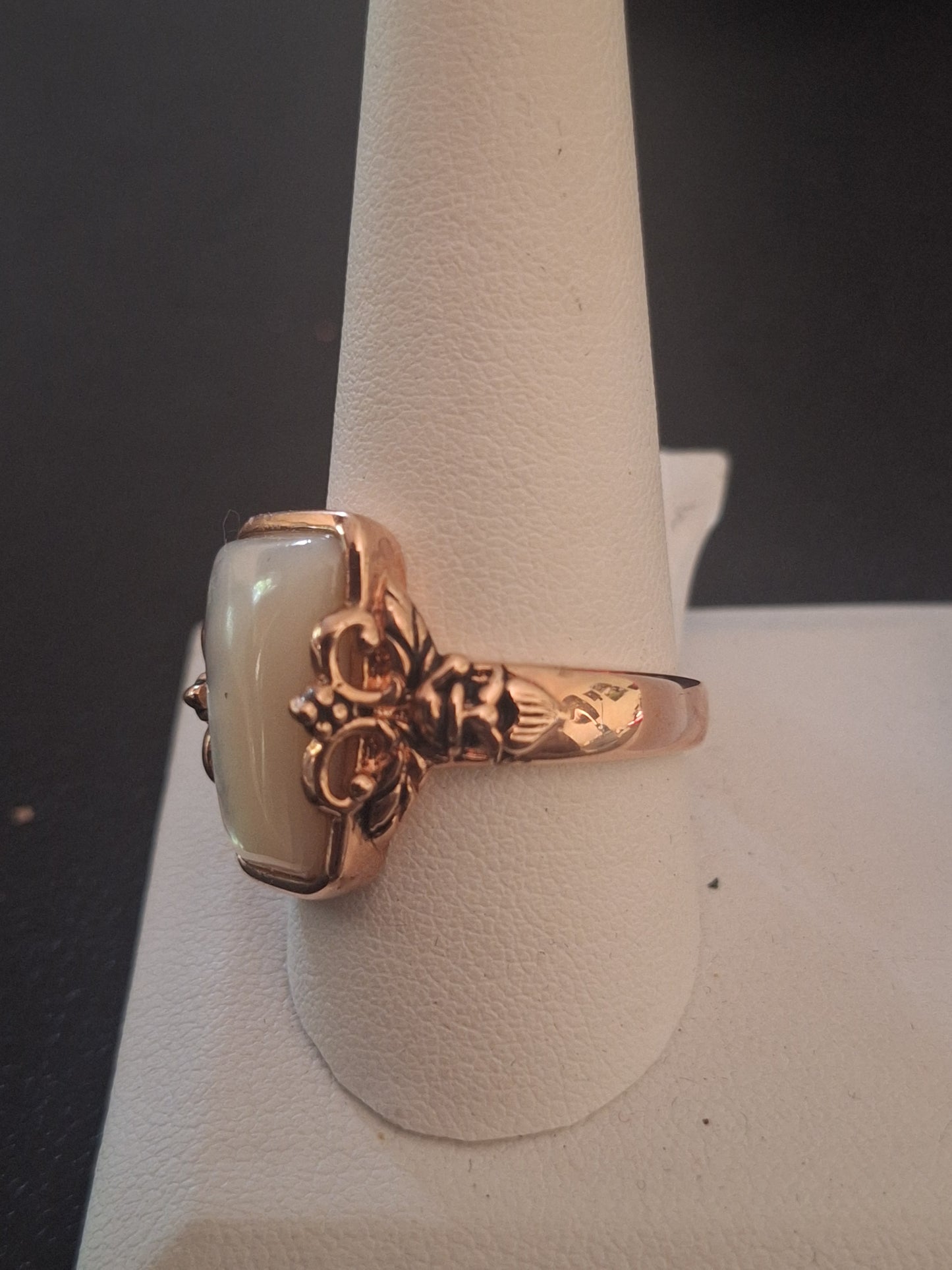 Mother of Pearl Rose-gold Toned Metal