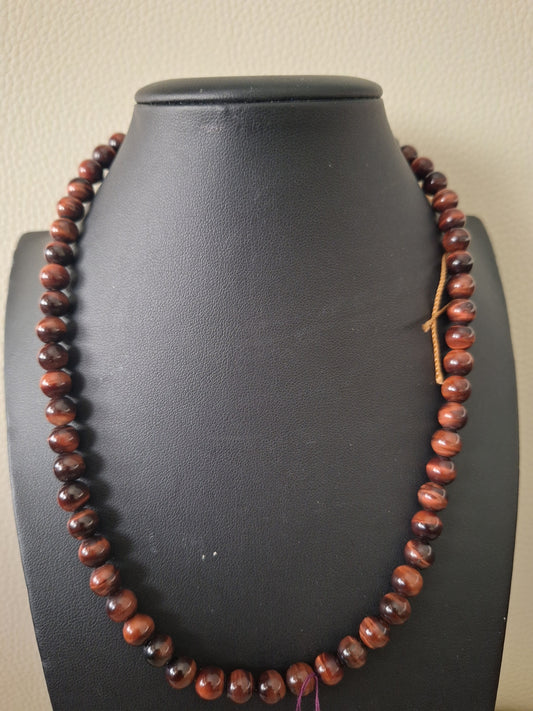 Bull's Eye Stone, Natural Sapphires and Blue Lapis Lazuli Necklace