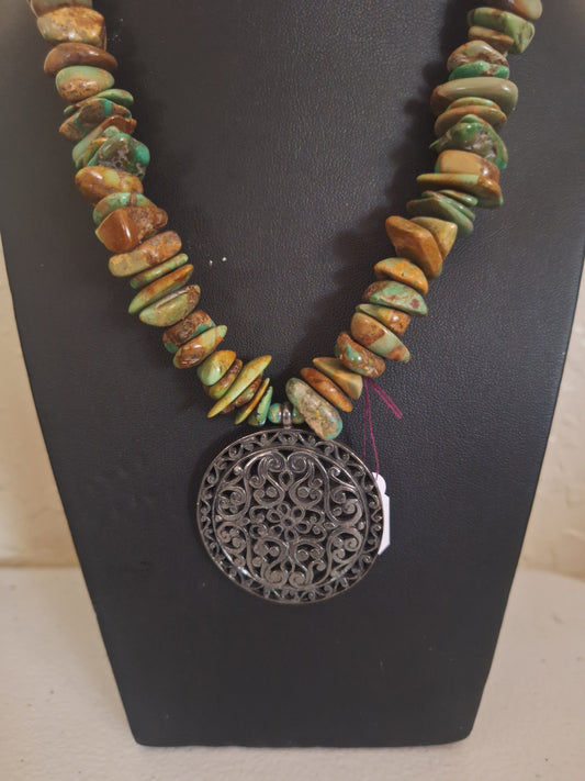 Natural Colored Bead Chips Necklace