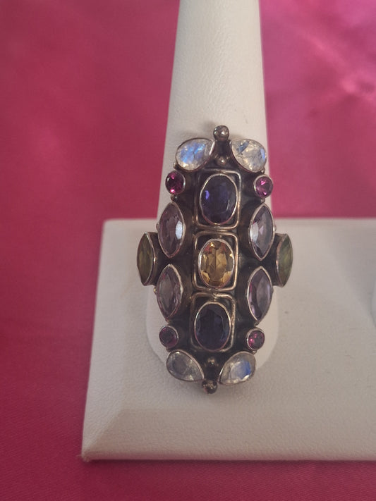 Nicky Butler Multi Stone 925 Sterling Silver Ring