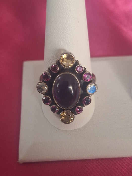 Nicky Butler Mulit-Gemstone Ring, 925 Sterling Silver