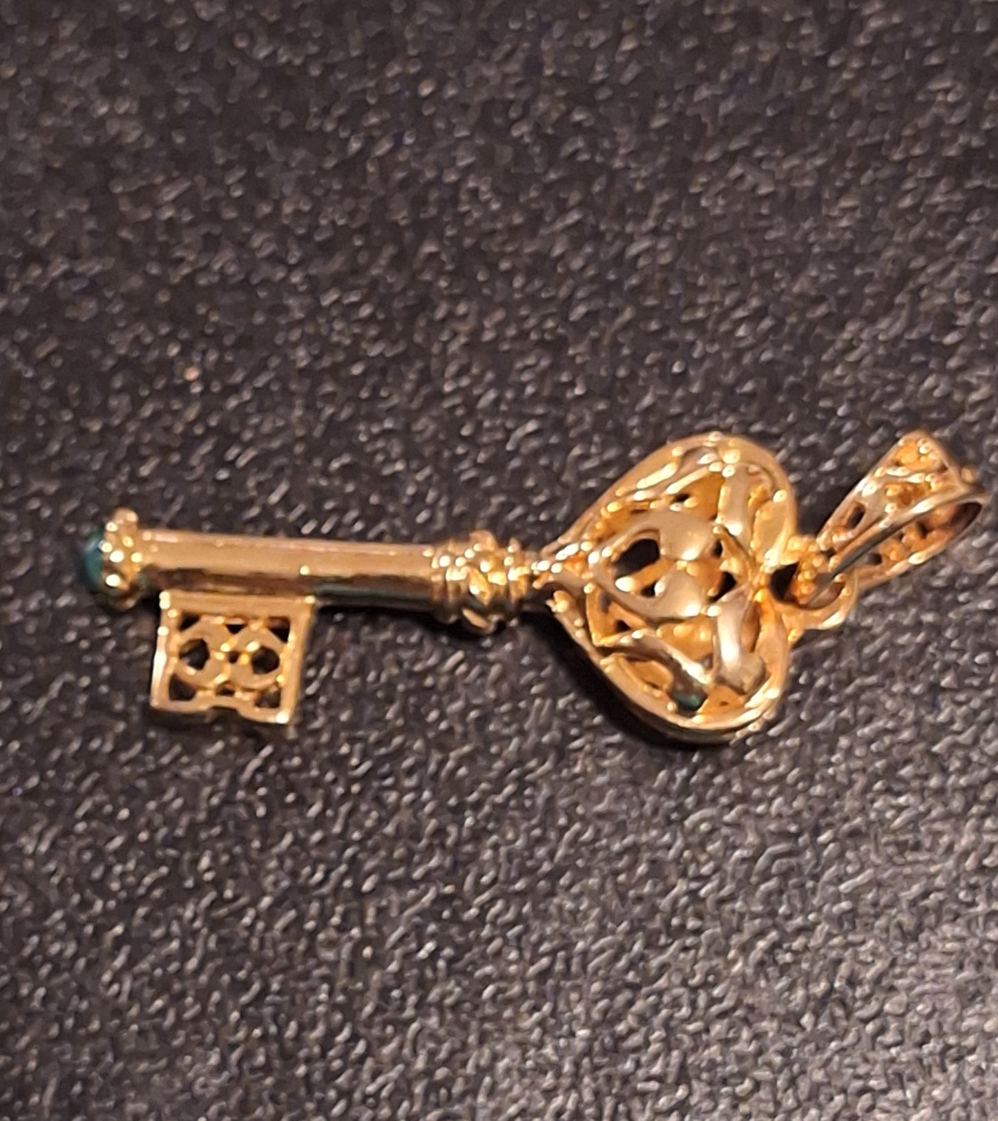 Vintage Vermeil Gold Filled 925 Sterling Silver Key Pendant