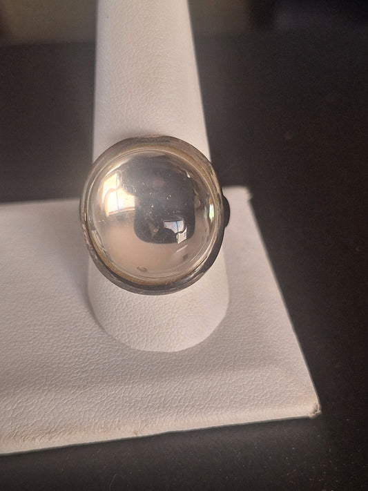 RLM Studio Ring Sterling Silver Quartz Crystal Modernist Robert Lee Morris