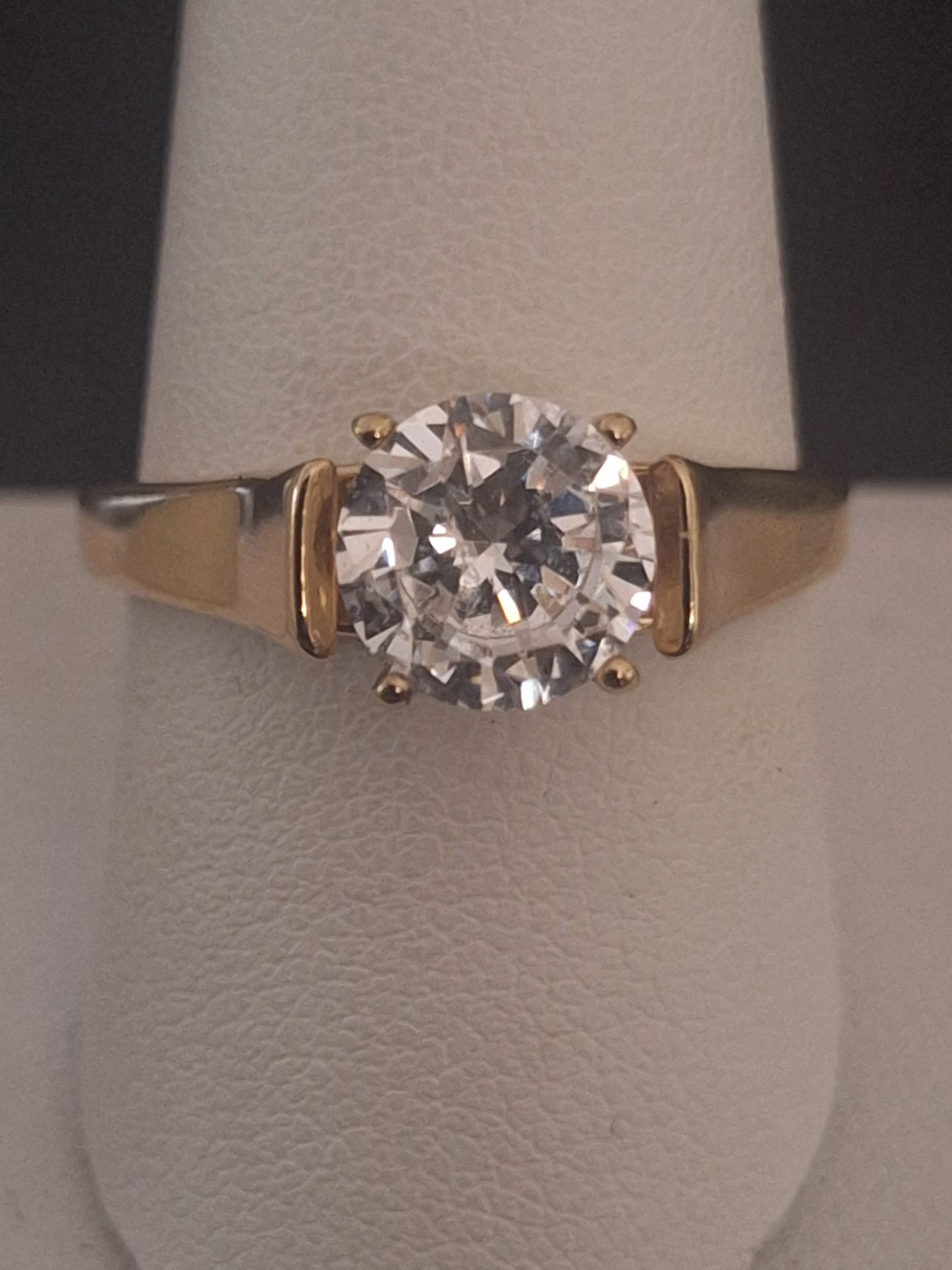Vintage Cubic Zirconia Sterling Silver Ring