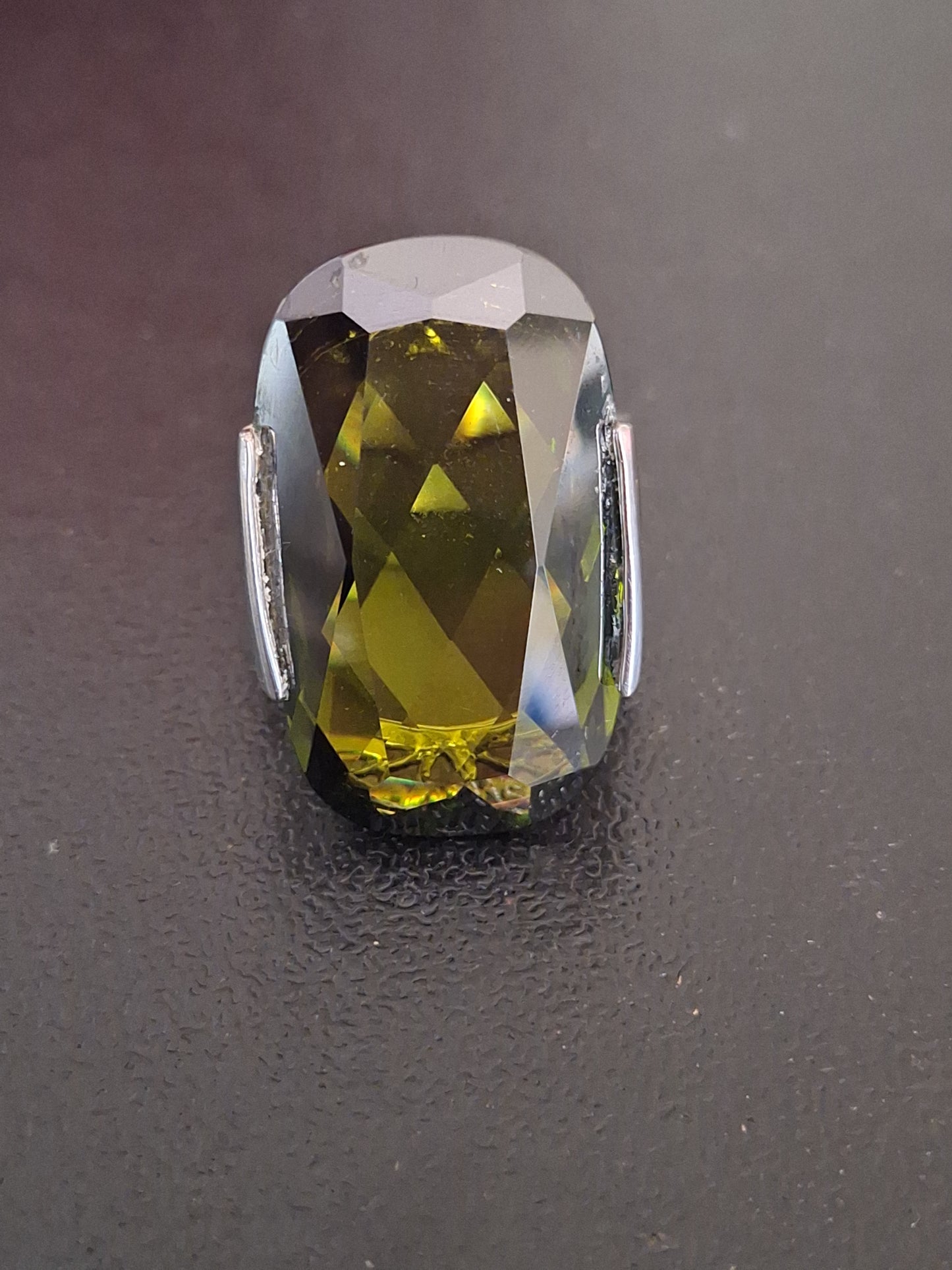 925 Sterling Silver Ring Moldavite Gemstone