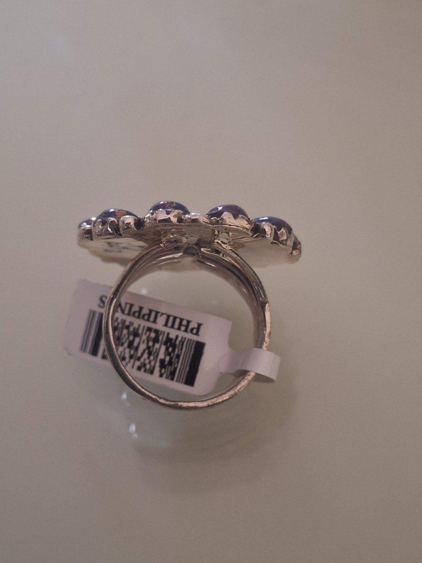 YO MARK SUGILITE CLUSTER STERLING SILVER RING