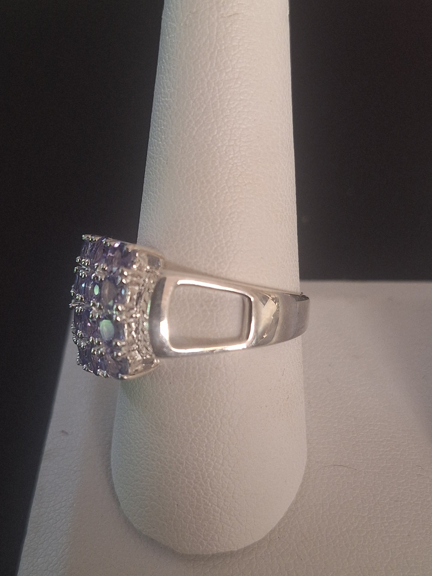 Genuine Tanzanite 925 Sterling Silver Ring