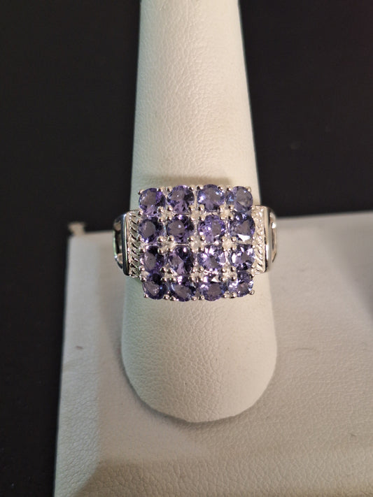 Genuine Tanzanite 925 Sterling Silver Ring