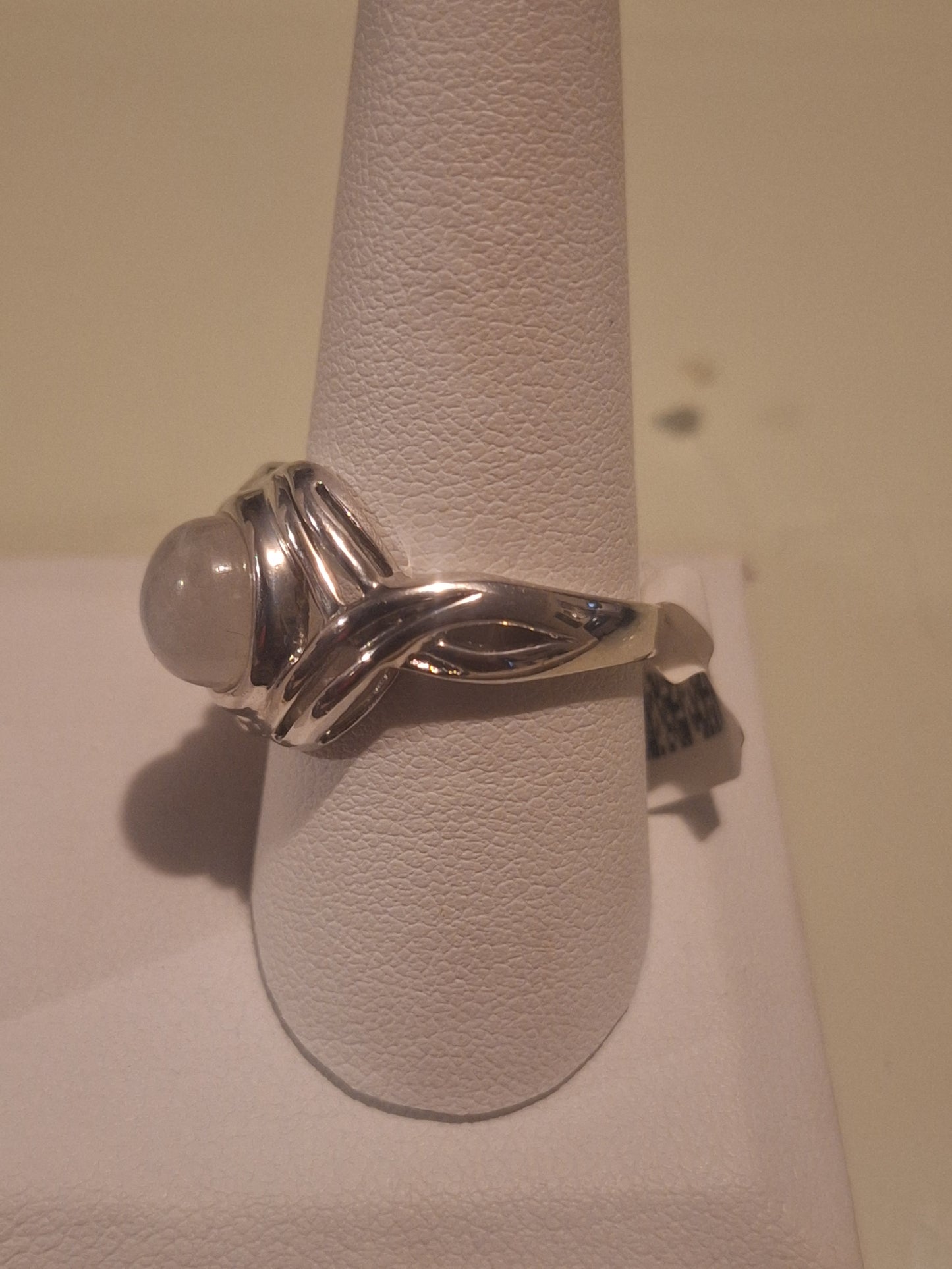 Natural Moonstone Sterling Silver Ring