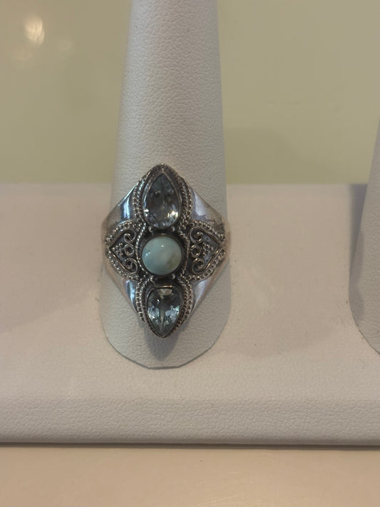 Mystic Blue Quartz Blue
Drusy Quartz Ring