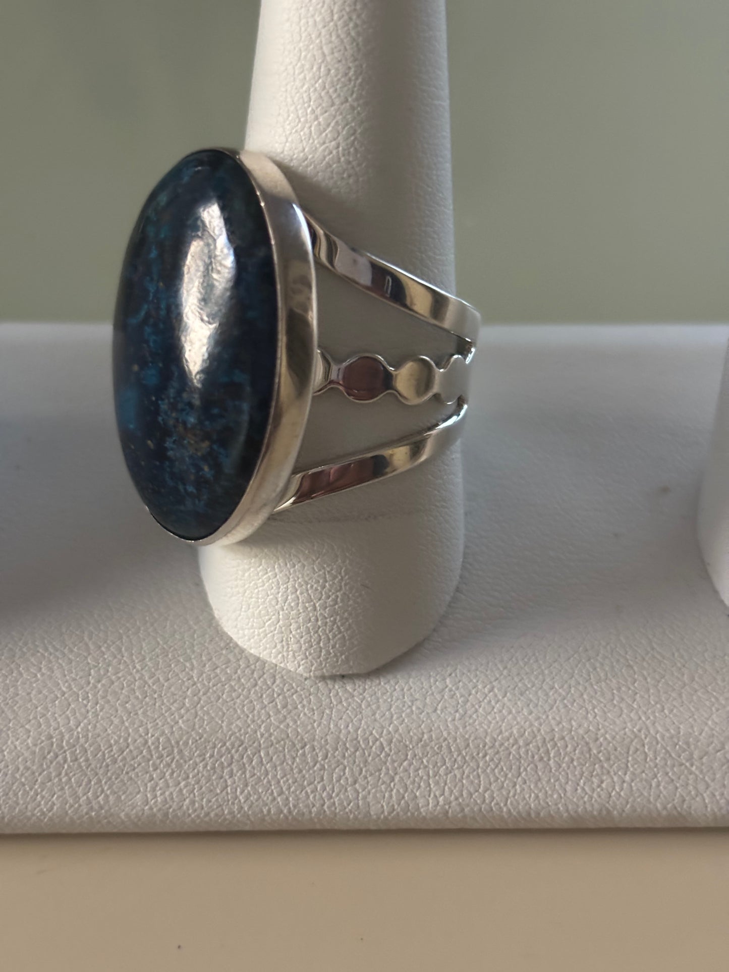 Jay King Sterling Silver Blue Forest Stone Oval Ring