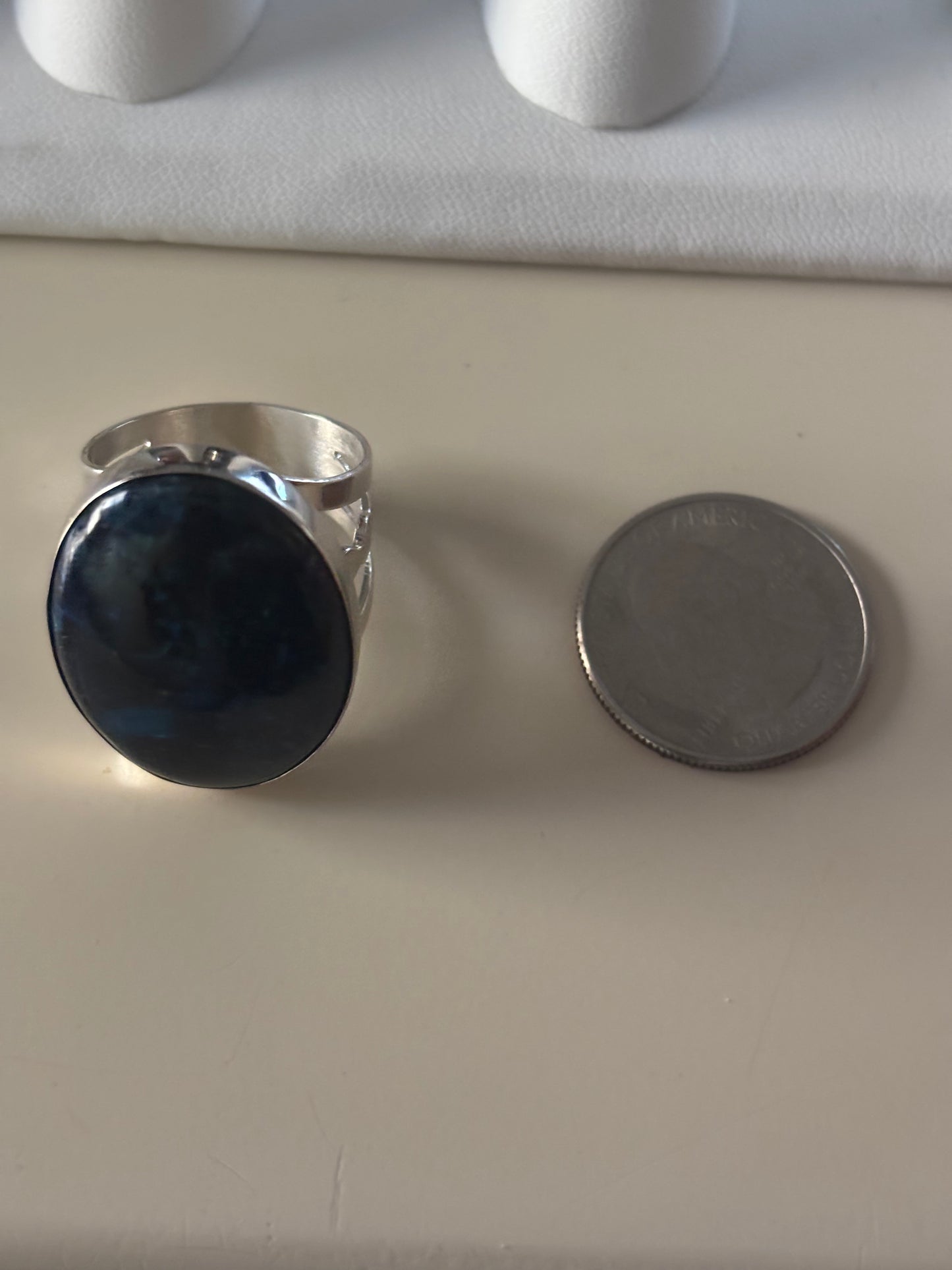 Jay King Sterling Silver Blue Forest Stone Oval Ring