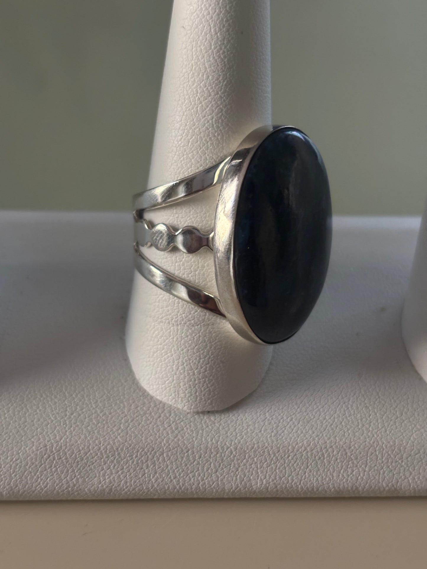 Jay King Sterling Silver Blue Forest Stone Oval Ring